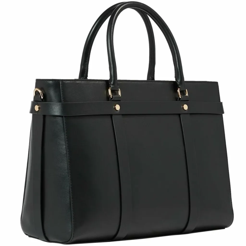 Sale Tommy Hilfiger TH Heritage Schultertasche Leder 38 cm black