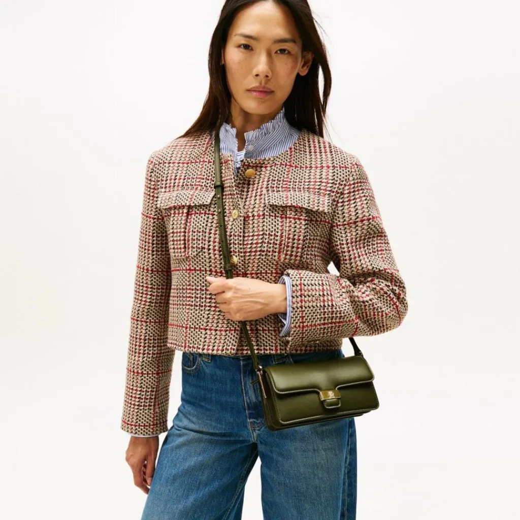 Tommy Hilfiger Henkeltaschen|Schultertaschen<TH Heritage Schultertasche 26 cm green