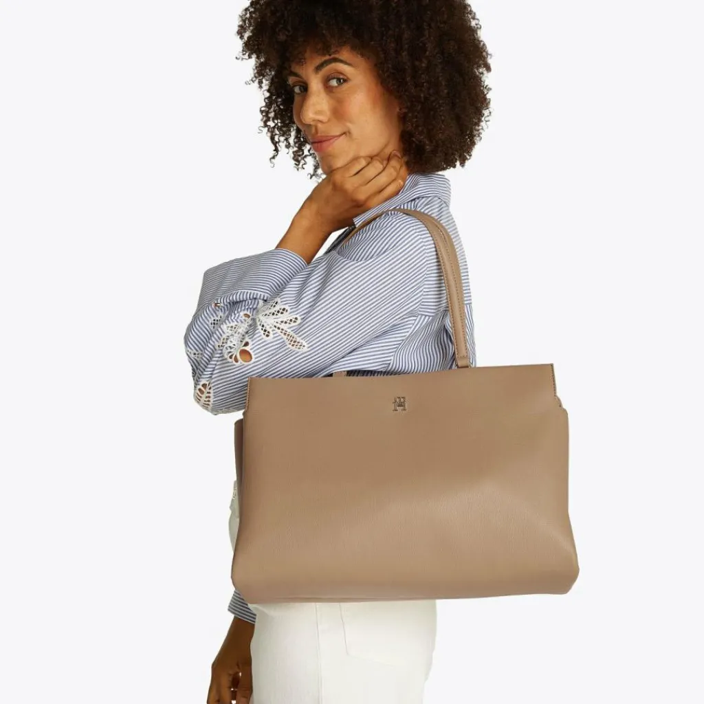 Outlet Tommy Hilfiger TH Legacy Shopper Tasche 40 cm khaki