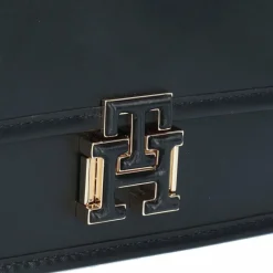 Tommy Hilfiger TH Logo Leather Umhängetasche Leder 20 cm