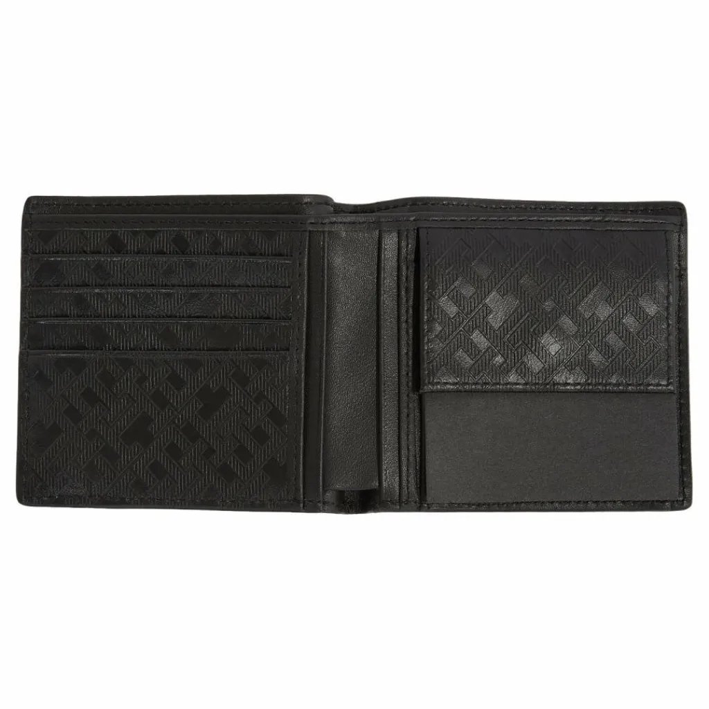 Tommy Hilfiger Herrengeldbörsen Querformat<TH Monogram Geldbörse Leder 11.5 cm black