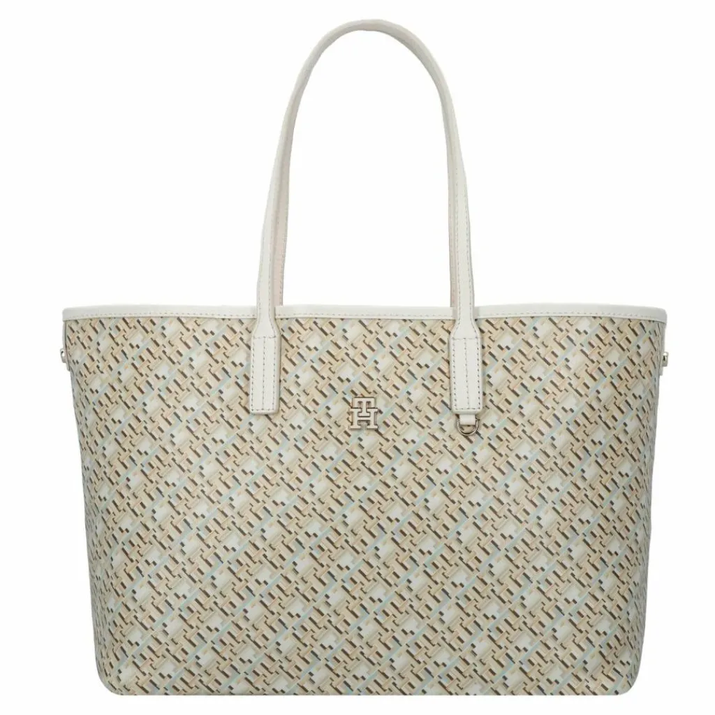 Best Tommy Hilfiger TH Monoplay Leather Shopper Tasche 36 cm neutral