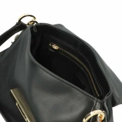 Discount Tommy Hilfiger TH Plaque Schultertasche Leder 26 cm black