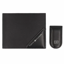 Herren Tommy Hilfiger TH Saffiano Geldbörse RFID Schutz Leder 11 cm Geldscheinklammer Geschenkbox
