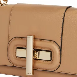 Tommy Hilfiger Schultertaschen|Henkeltaschen<Turnlock Schultertasche Leder 28 cm classic khaki