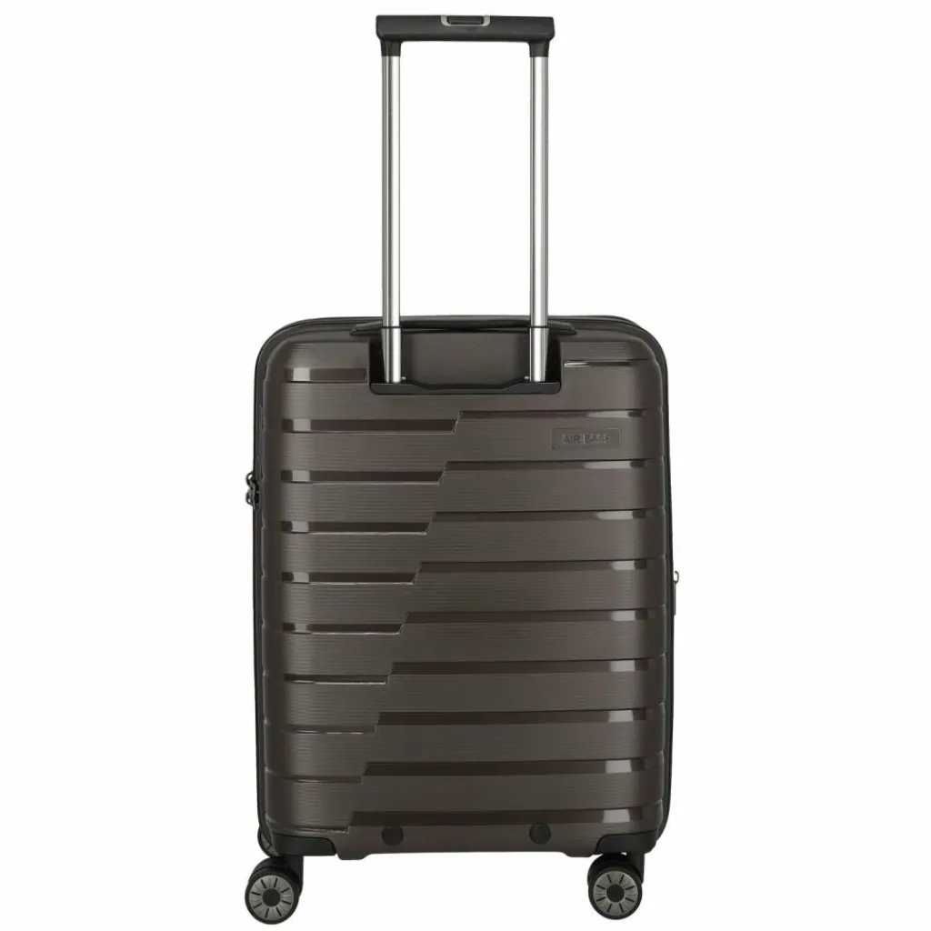 Travelite Hartgepäck Kabinengepäck|4-Rollen Kabinentrolleys<Air Base 4 Rollen Kabinentrolley 55 cm mit Dehnfalte coffee
