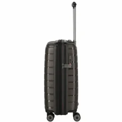 Travelite Hartgepäck Kabinengepäck|4-Rollen Kabinentrolleys<Air Base 4 Rollen Kabinentrolley 55 cm mit Dehnfalte coffee