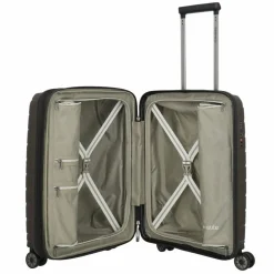 Travelite Hartgepäck Kabinengepäck|4-Rollen Kabinentrolleys<Air Base 4 Rollen Kabinentrolley 55 cm mit Dehnfalte coffee