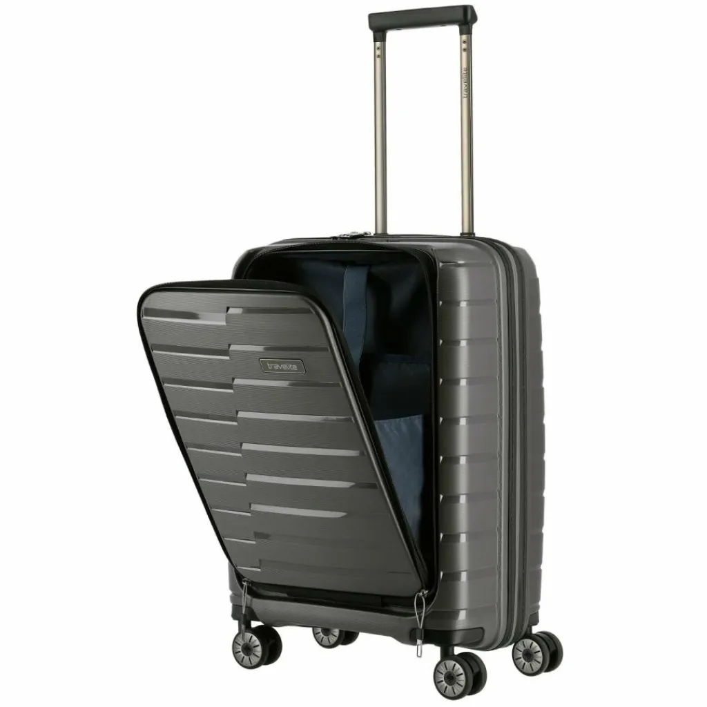 Travelite Hartgepäck Kabinengepäck|4-Rollen Kabinentrolleys<Air Base 4 Rollen Kabinentrolley 55 cm Laptopfach anthrazit