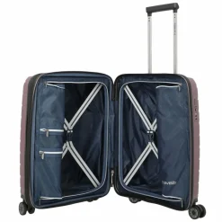 Travelite Hartgepäck Kabinengepäck|4-Rollen Kabinentrolleys<Air Base 4 Rollen Kabinentrolley 55 cm mit Dehnfalte flieder