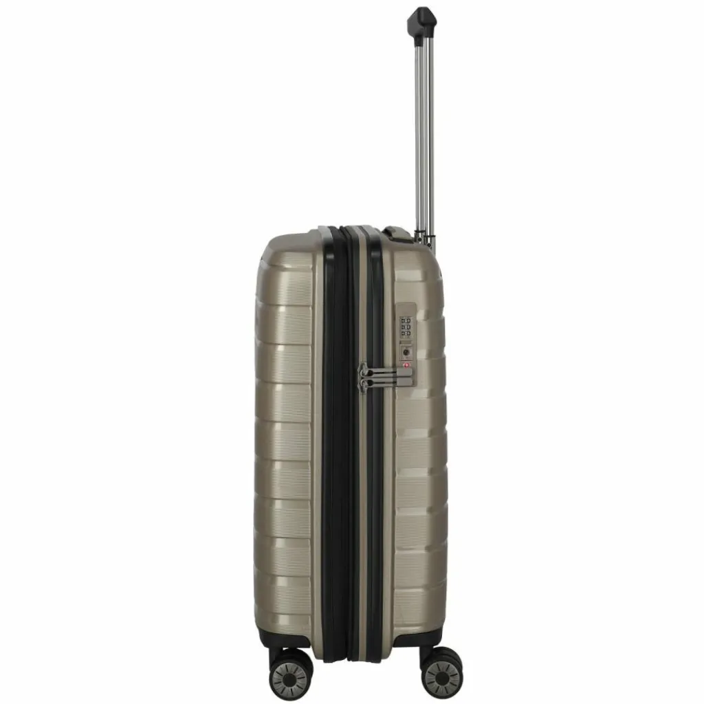 Clearance Travelite Air Base 4 Rollen Kabinentrolley 55 cm mit Dehnfalte champagner