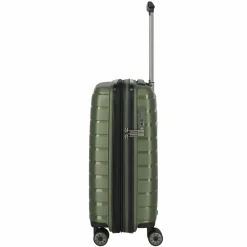 Travelite Hartgepäck Kabinengepäck|4-Rollen Kabinentrolleys<Air Base 4 Rollen Kabinentrolley 55 cm mit Dehnfalte olive