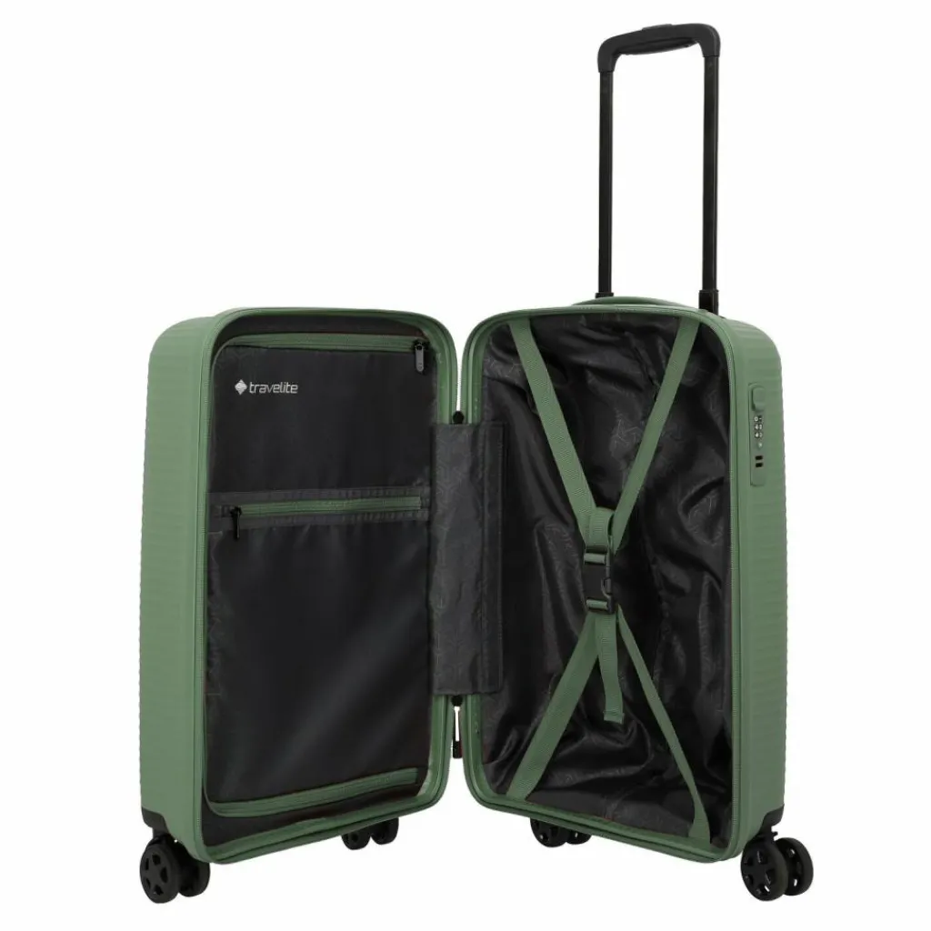 Travelite Hartgepäck Kabinengepäck|4-Rollen Kabinentrolleys<Air Stripe 4 Rollen Kabinentrolley 55 cm green