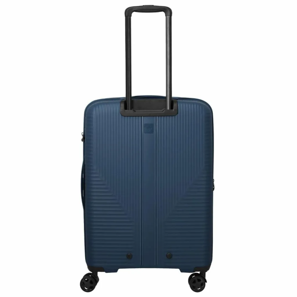 Travelite Hartgepäck|4-Rollen Koffer<Air Stripe 4 Rollen Trolley M 66 cm mit Dehnfalte navy