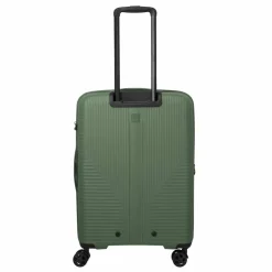 Outlet Travelite Air Stripe 4 Rollen Trolley M 66 cm mit Dehnfalte green