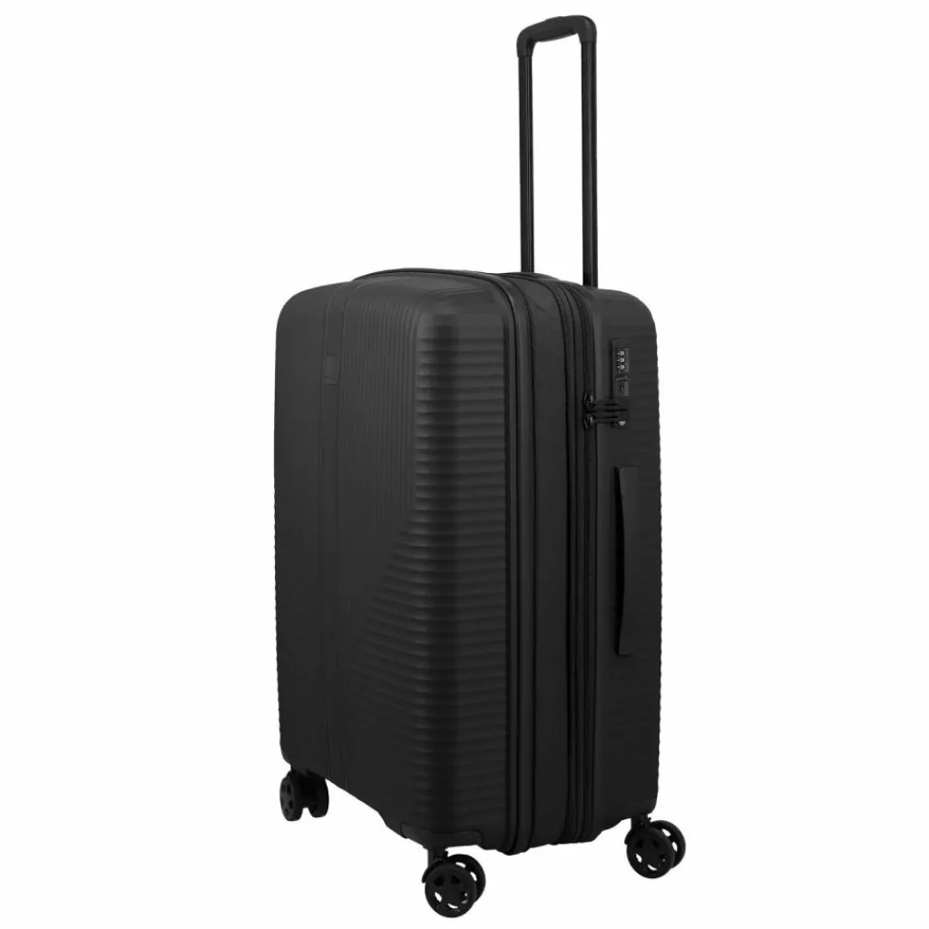Online Travelite Air Stripe 4 Rollen Trolley M 66 cm mit Dehnfalte black