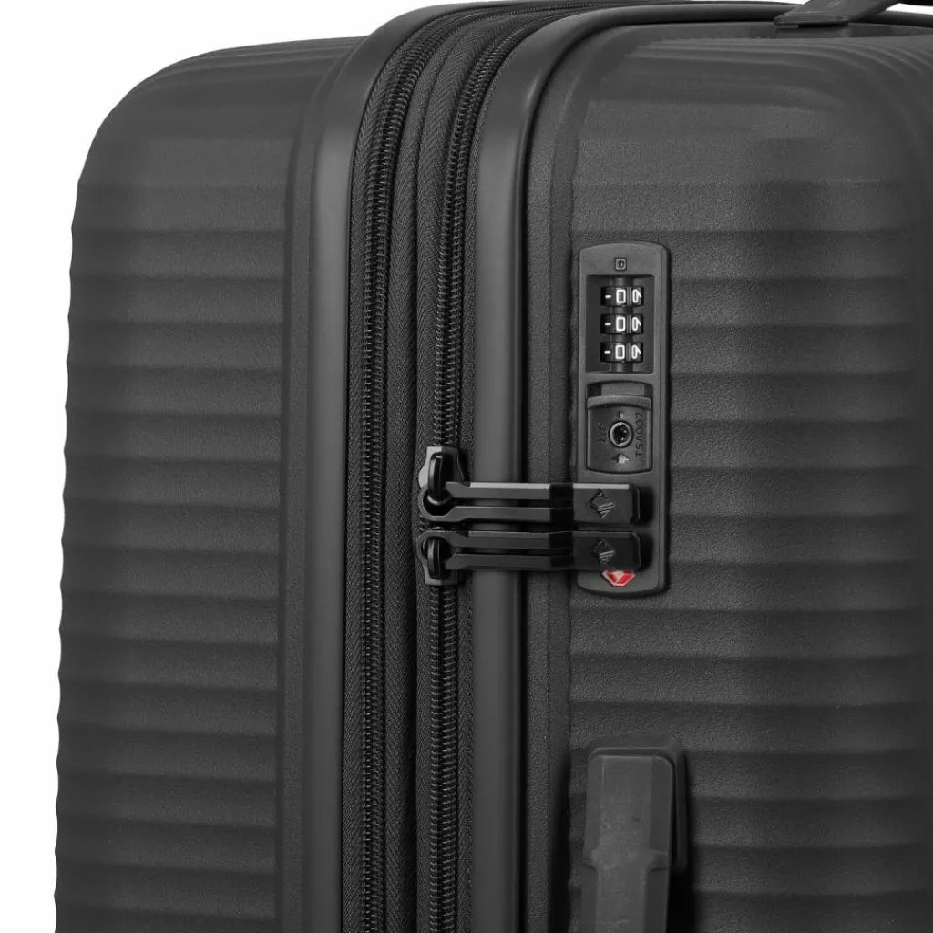Online Travelite Air Stripe 4 Rollen Trolley M 66 cm mit Dehnfalte black