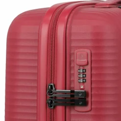 Clearance Travelite Air Stripe 4 Rollen Kabinentrolley 55 cm red