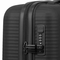 Best Travelite Air Stripe 4 Rollen Kabinentrolley 55 cm black