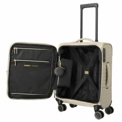 Travelite Weichgepäck Kabinengepäck|4-Rollen Kabinentrolleys<Barbara Stepp 4 Rollen Kabinentrolley S 55 cm mit Dehnfalte satin nude