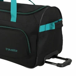 Outlet Travelite Basics 2 Rollen Reisetasche 71 cm schwarz-petrol