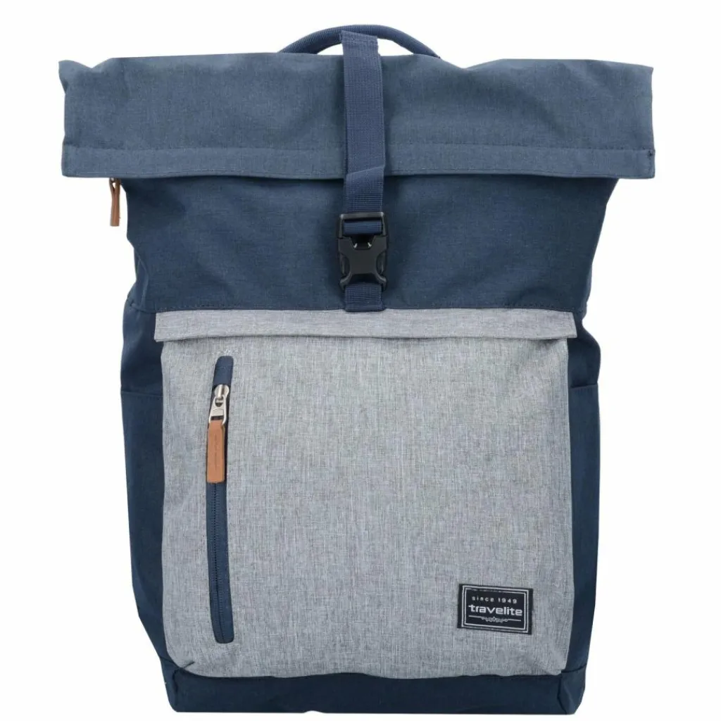 Travelite Business-Rucksäcke|Laptoptaschen<Basics Rollup Rucksack 47 cm Laptopfach marine-grau