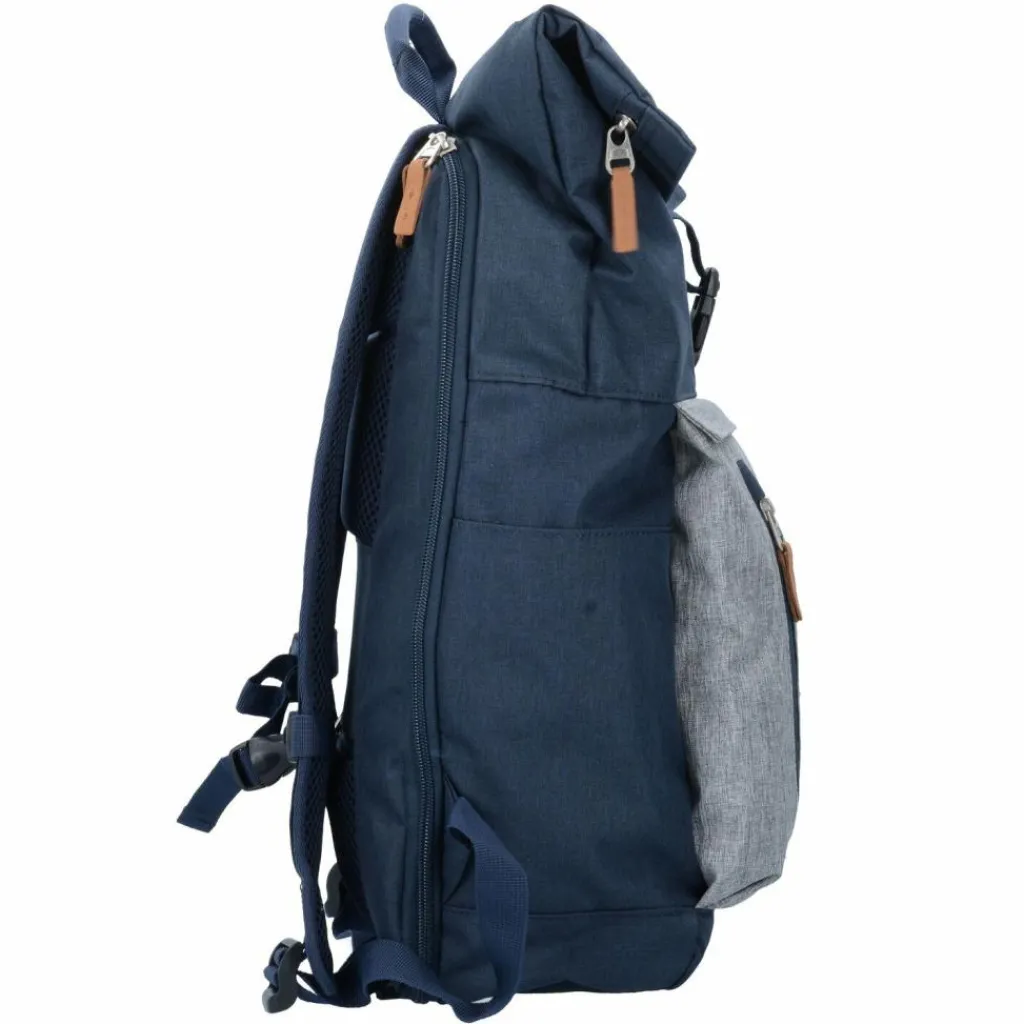Travelite Business-Rucksäcke|Laptoptaschen<Basics Rollup Rucksack 47 cm Laptopfach marine-grau
