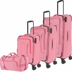 Travelite Koffersets Als Weichgepäck|Koffersets 4-Teilig<Boja 4 Rollen Kofferset 4-teilig pink