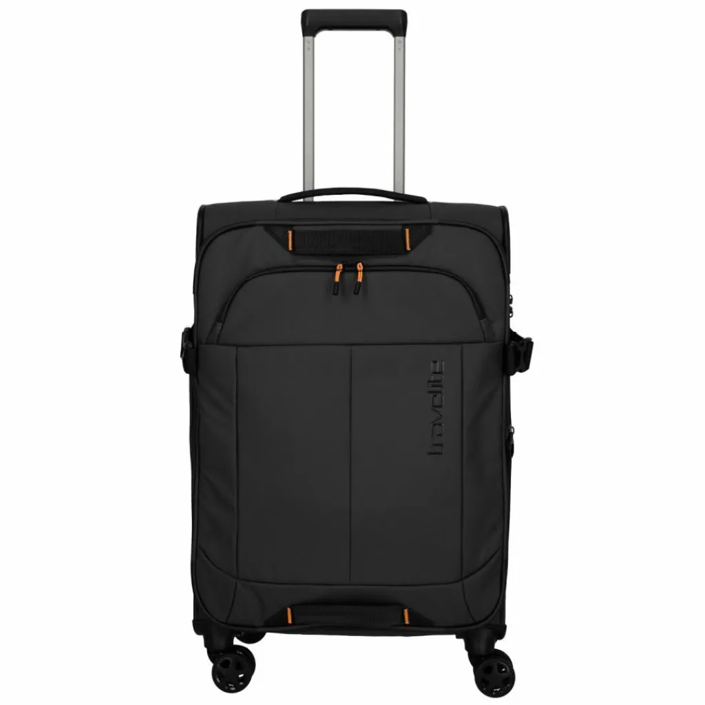 Hot Travelite Briize 4 Rollen Trolley M 67 cm mit Dehnfalte schwarz