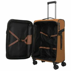 Travelite Weichgepäck|4-Rollen Koffer<Briize 4 Rollen Trolley M 67 cm mit Dehnfalte curry