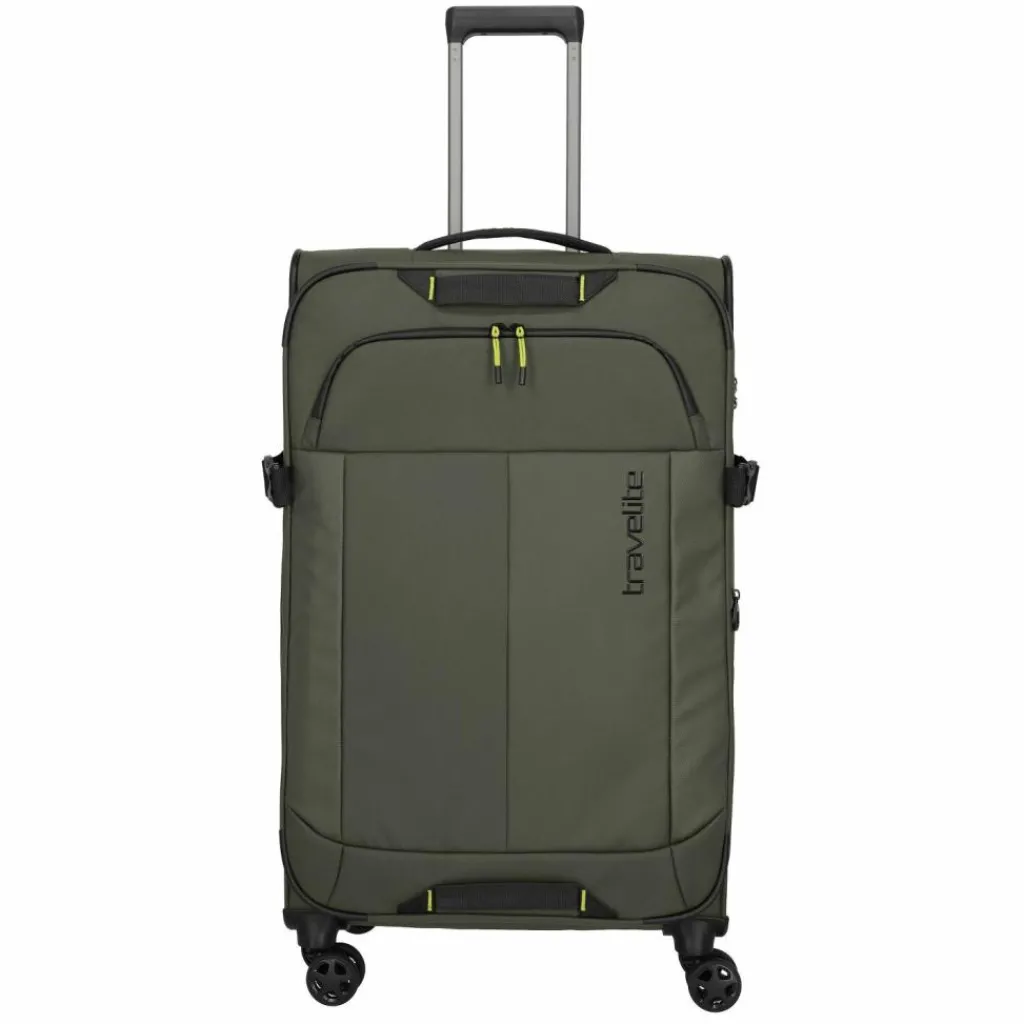 Discount Travelite Briize 4 Rollen Trolley L 78 cm mit Dehnfalte khaki