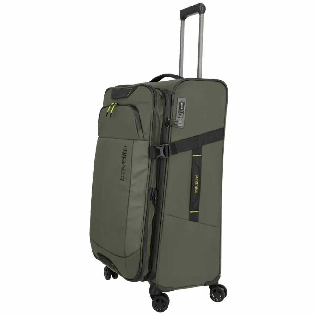 Discount Travelite Briize 4 Rollen Trolley L 78 cm mit Dehnfalte khaki