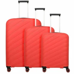 Travelite Koffersets Als Hartgepäck|Koffersets 3-Teilig<Burano 4 Rollen Kofferset 3-teilig mit Dehnfalte raspberry