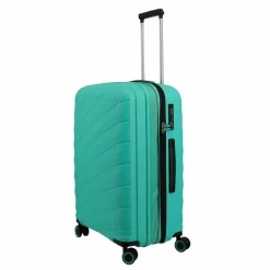 Travelite Burano 4 Rollen Kofferset 3-teilig mit Dehnfalte aqua
