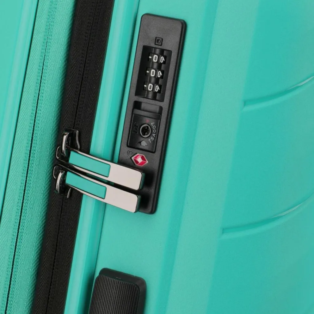 Travelite Burano 4 Rollen Kofferset 3-teilig mit Dehnfalte aqua