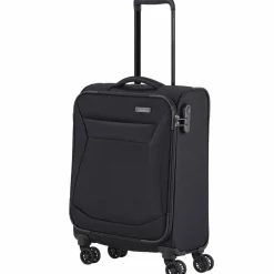 Travelite Weichgepäck Kabinengepäck|4-Rollen Kabinentrolleys<Chios 4 Rollen Kabinentrolley 55 cm schwarz