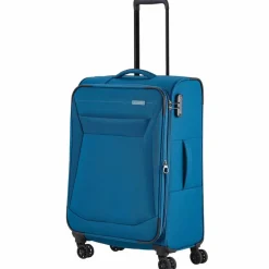 Clearance Travelite Chios 4 Rollen Kofferset 3-teilig mit Dehnfalte petrol