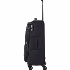 Travelite Weichgepäck|4-Rollen Koffer<Chios 4 Rollen Trolley 67 cm mit Dehnfalte schwarz