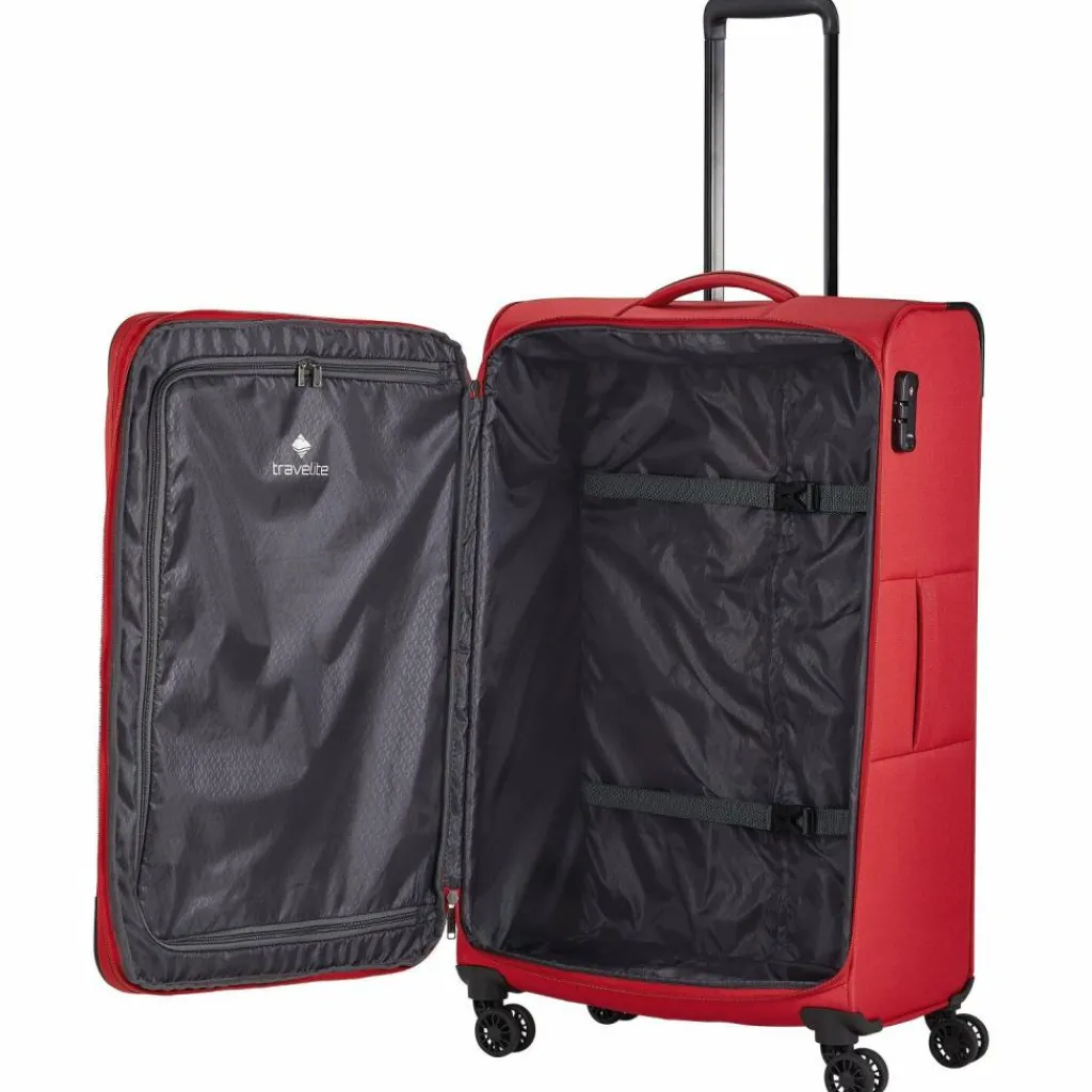 Travelite Chios 4 Rollen Trolley L 78 cm mit Dehnfalte