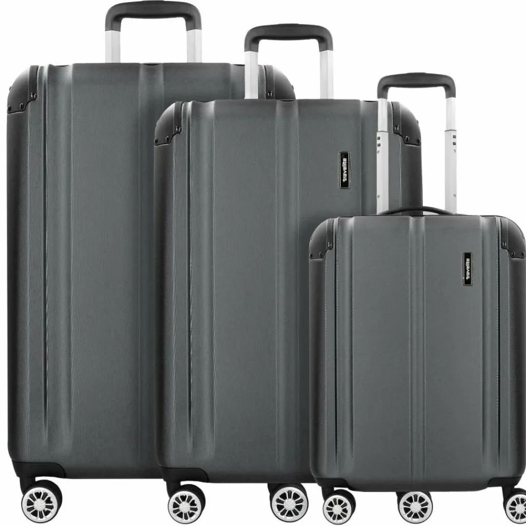 Sale Travelite City 4-Rollen Kofferset 3tlg. anthrazit