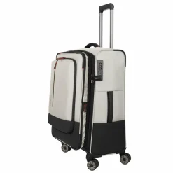 Discount Travelite Crosslite 5.0 4 Rollen Trolley M 66 cm mit Dehnfalte natur