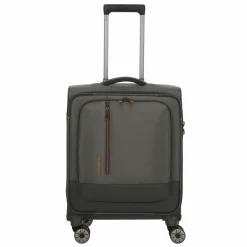 Clearance Travelite Crosslite 5.0 4 Rollen Kabinentrolley S 55 cm Laptopfach oliv