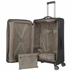 Travelite Crosslite 5.0 4 Rollen Trolley L 77 cm mit Dehnfalte