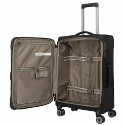 Travelite Crosslite 5.0 4 Rollen Trolley M 66 cm mit Dehnfalte