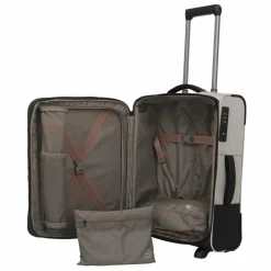 Travelite Weichgepäck Kabinengepäck|2-Rollen Kabinentrolleys<Crosslite 5.0 2 Rollen Kabinentrolley 54 cm natur