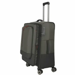 Travelite Weichgepäck|4-Rollen Koffer<Crosslite 5.0 4 Rollen Trolley M 66 cm mit Dehnfalte oliv