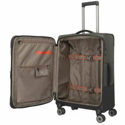 Travelite Weichgepäck|4-Rollen Koffer<Crosslite 5.0 4 Rollen Trolley M 66 cm mit Dehnfalte oliv