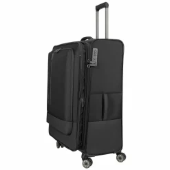 Travelite Weichgepäck|4-Rollen Koffer<Crosslite 4 Rollen Trolley XL 81 cm mit Dehnfalte schwarz