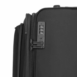 Travelite Weichgepäck|4-Rollen Koffer<Crosslite 4 Rollen Trolley XL 81 cm mit Dehnfalte schwarz