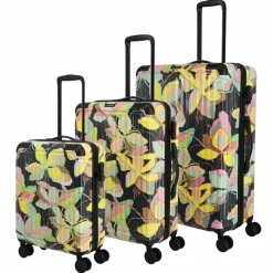 Travelite Koffersets Als Hartgepäck|Koffersets 3-Teilig<Cruise 4 Rollen Kofferset 3-teilig gelbe orchidee